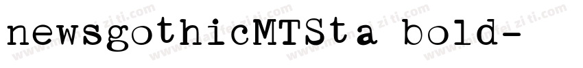 newsgothicMTSta bold字体转换